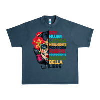 Midnight Navy sugar skull women hispanic heritage month Urban Heavy Tee - BundleAndBundleShop