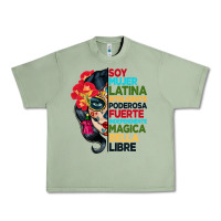 Oil Green sugar skull women hispanic heritage month Urban Heavy Tee - BundleAndBundleShop