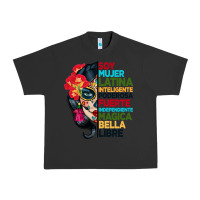 Pigment Black sugar skull women hispanic heritage month Urban Heavy Tee - BundleAndBundleShop