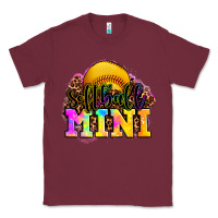 Burgundy softball mini Classic Tee - OliviaCreatesArt