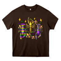 Chocolate Brown mardi gras craw fish olivia Heavy Core Tee - OliviaCreatesArt
