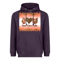 Plum peace love yorkie Heavyweight Hoodie - Jasminsmagicworld