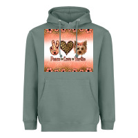 Sage peace love yorkie Heavyweight Hoodie - Jasminsmagicworld