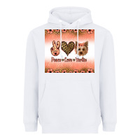 White peace love yorkie Heavyweight Hoodie - Jasminsmagicworld