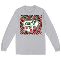 Moon Dust Running on Coffee And Christmas Long Sleeve Tee - CowhideDigitalArt