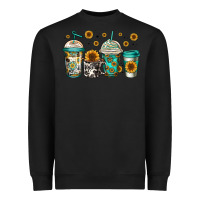 Black sunflowers coffee cups Heavyweight Sweatshirt - Jasminsmagicworld