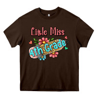 Chocolate Brown little miss fourth grade Heavy Core Tee - Jasminsmagicworld
