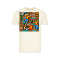 Vintage Arctic fall scarecrow seamless pattern Vintage Tee - BundleAndBundleShop