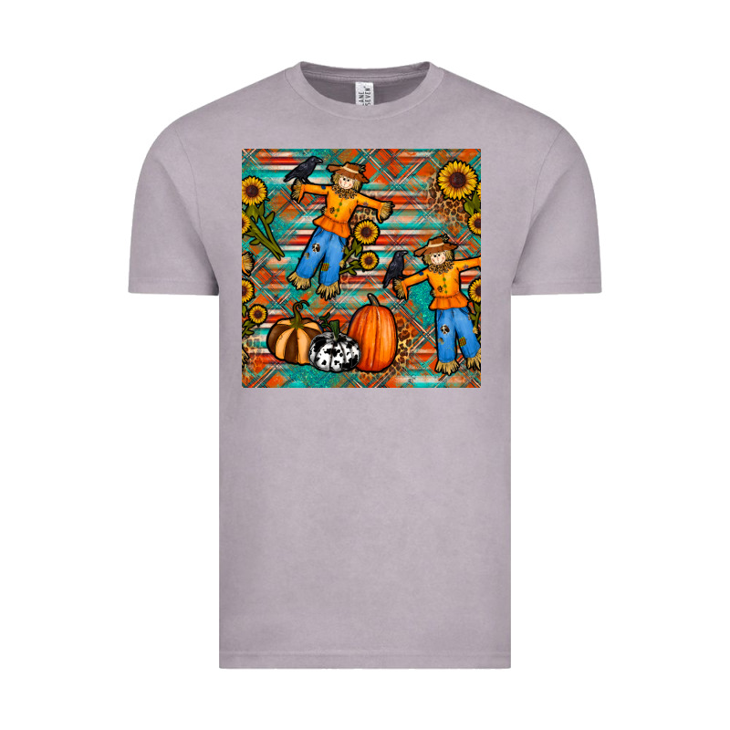 Fall Scarecrow Seamless Pattern Vintage Tee by BundleAndBundleShop | Teevron