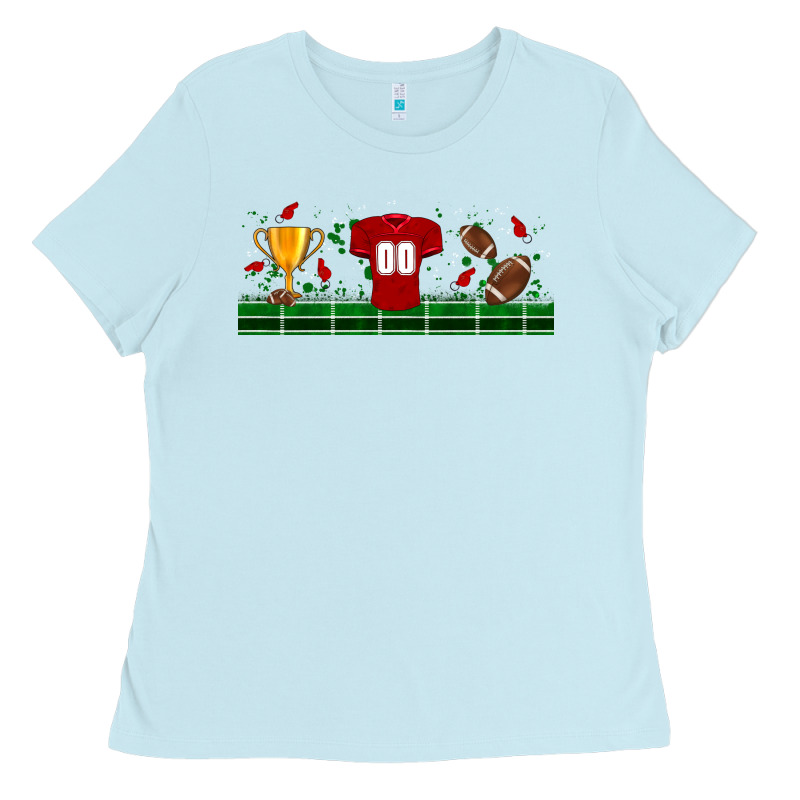 Trophy Cup American Football Uniform Libbey Glass Ladies Tee by BundleAndBundleShop | Teevron