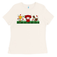 Bone trophy cup american football uniform libbey glass Ladies Tee - BundleAndBundleShop