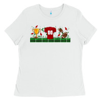 White trophy cup american football uniform libbey glass Ladies Tee - BundleAndBundleShop