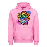 Fuchsia Pink love is love pride Urban Hoodie - Jasminsmagicworld