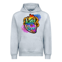 Heather Grey love is love pride Urban Hoodie - Jasminsmagicworld
