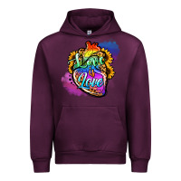 Mauve Wine love is love pride Urban Hoodie - Jasminsmagicworld