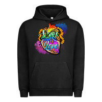 Pigment Black love is love pride Urban Hoodie - Jasminsmagicworld