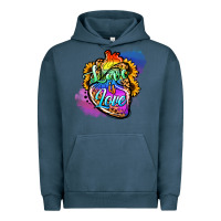 Pigment Midnight Navy love is love pride Urban Hoodie - Jasminsmagicworld