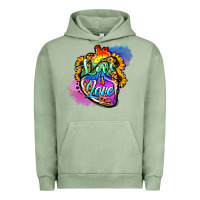 Pigment Oil Green love is love pride Urban Hoodie - Jasminsmagicworld