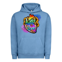 Pigment Pebble Blue love is love pride Urban Hoodie - Jasminsmagicworld