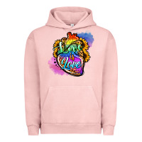 Pigment Salmon love is love pride Urban Hoodie - Jasminsmagicworld