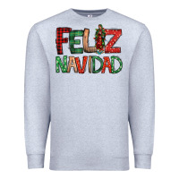 Heather Grey Feliz Navidad our lady of Guadalupe Christmas Premium Sweatshirt - Jasminsmagicworld
