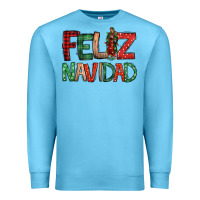 Ocean Blue Feliz Navidad our lady of Guadalupe Christmas Premium Sweatshirt - Jasminsmagicworld