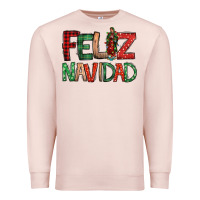 Pale Pink Feliz Navidad our lady of Guadalupe Christmas Premium Sweatshirt - Jasminsmagicworld