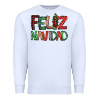 White Feliz Navidad our lady of Guadalupe Christmas Premium Sweatshirt - Jasminsmagicworld