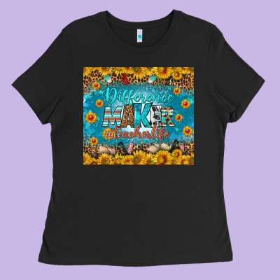 Difference Maker Teacher Life Tumbler Ladies Tee Designed By Bundleandbundleshop