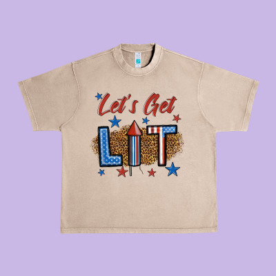 Let's Get Lit 1 Urban Heavy Tee Designed By Bundleandbundleshop