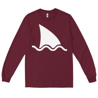 Burgundy shark fin Long Sleeve Tee - DesigneFamous