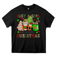 Black just a girl who loves christmas Heavy Core Tee - OliviaCreatesArt