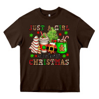 Chocolate Brown just a girl who loves christmas Heavy Core Tee - OliviaCreatesArt