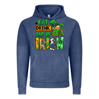 Vintage Denim Eat drink and be Irish St. Patrick's Vintage Hoodie - LillyAllenDesigns