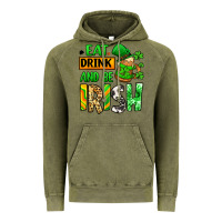 Vintage Olive Eat drink and be Irish St. Patrick's Vintage Hoodie - LillyAllenDesigns