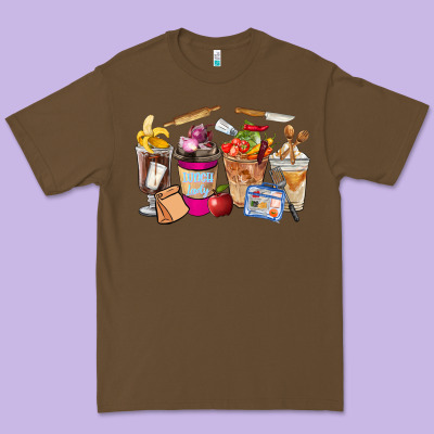 Lunch Lady Coffee Cups Premium Tee Designed By Fadigitalartstudio