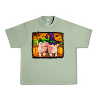 Oil Green halloween pigs Urban Heavy Tee - Jasminsmagicworld