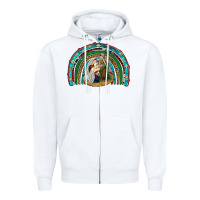 White holy family rainbow Zipper Hoodie - RanaPortraitStore