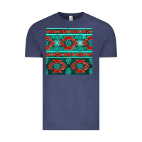 Vintage Denim native american aztec seamless pattern 4 Vintage Tee - BundleAndBundleShop
