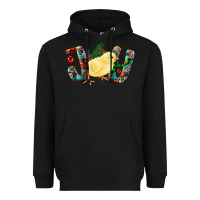 Black Christmas Joy With Chick Heavyweight Hoodie - RanaPortraitStore