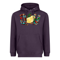 Plum Christmas Joy With Chick Heavyweight Hoodie - RanaPortraitStore