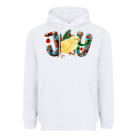 White Christmas Joy With Chick Heavyweight Hoodie - RanaPortraitStore