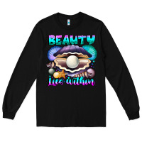 Black Beauty Lies Within Long Sleeve Tee - CowhideDigitalArt