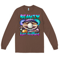 Chestnut Beauty Lies Within Long Sleeve Tee - CowhideDigitalArt