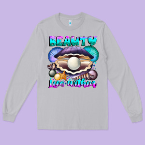 Beauty Lies Within Long Sleeve Tee Designed By Cowhidedigitalart