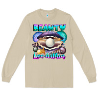 Mushroom Beauty Lies Within Long Sleeve Tee - CowhideDigitalArt