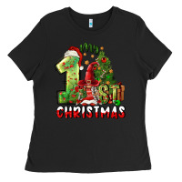 Black first christmas Ladies Tee - FaDigitalArtStudio