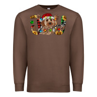 Chestnut Cockapoo Christmas Joy Premium Sweatshirt - RanaPortraitStore