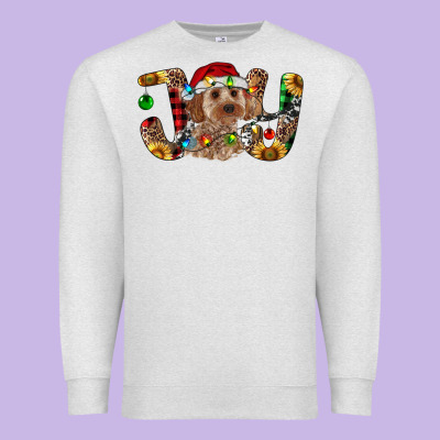 Cockapoo Christmas Joy Premium Sweatshirt Designed By Ranaportraitstore