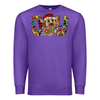Purple Cockapoo Christmas Joy Premium Sweatshirt - RanaPortraitStore